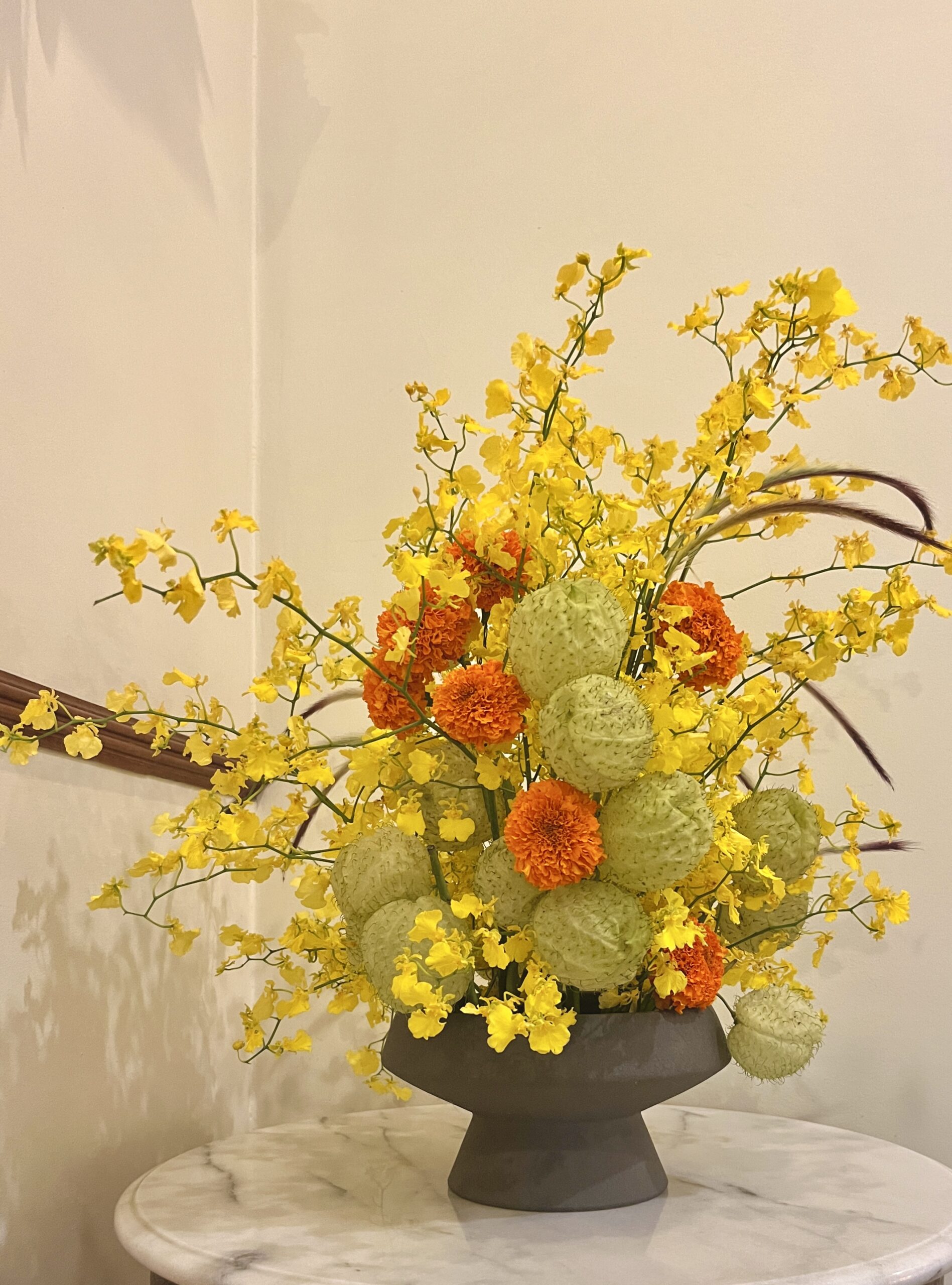 flower arrangement with jun for girl gone authentic tea garden